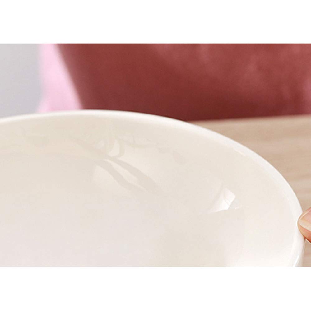 Biała duża miska do ramenu, salaterka Hotelowa zastawa stołowa, ceramiczne miski kuchenne(2) (2)