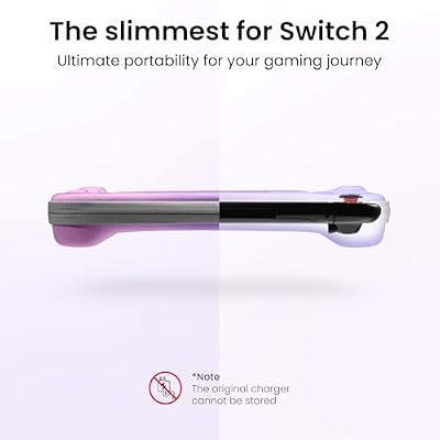 tomtoc Slim Carrying Case for Nintendo Switch 2 Model 2025, Odorless Felt Protective Hard Shell with 12 Game Card Slots, Portable Travel Storage Case with Original Patent and Military Grade Protection