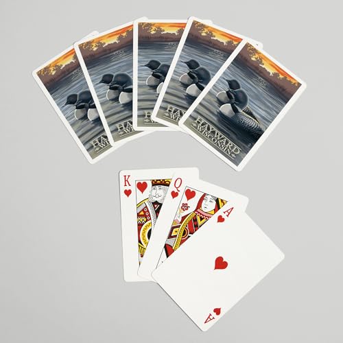 Baraja de cartas Hayward Wisconsin Loons 52 naipes miniatura 7