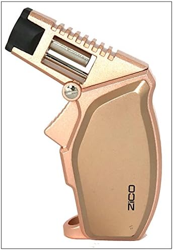 Zico ZD58 4-1/4" Gun Torch Lighter Heavy Metal Butane Refillable from VeryHobby (Gold)