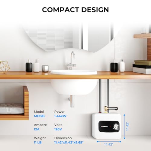 image for CAMPLUX ENJOY OUTDOOR LIFE CAMPLUX Mini Tank Electric Water Heater 1.3