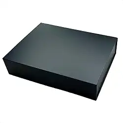 Caixa de Presente Preta Grande Rígida 36x26x8cm Super Luxo Forrada Embalagem Premium Para Presentes Especiais, Kits ou Brindes