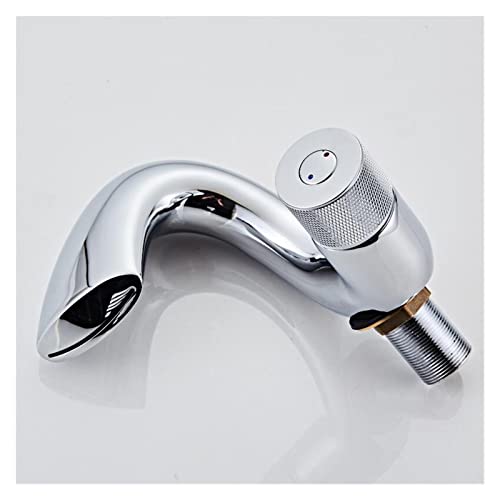 Robinet de Lavabo Design Unique à Bec Cascade Finition Or Satiné Durable