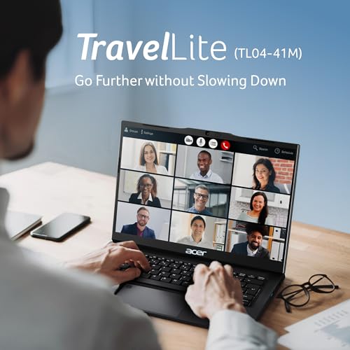 Image of Acer TravelLite Thin Laptop AMD Ryzen 5 7430U |16GB RAM, 512GB SSD | 14 inch Full HD Anti-Glare Display |Privacy Shutter| Windows 11 & MS-Office 2021 | Metal Body | 1.34Kg | Black | 30 Months Warranty