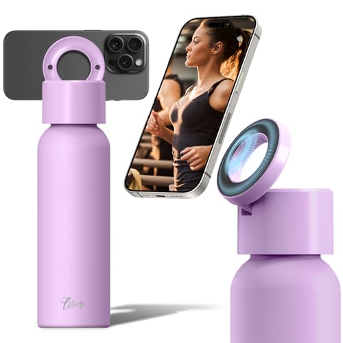 LIBWYS 750 ml Stainless Steel Thermos Flask with Magnetic Stand, Vacuum Insulated, Leak-Proof Thermos Flask, Insulated Water Bottle for Sports, Yoga, Fitness, Hiking, Outdoor, Travel, Purple LIBWYS 750 ml Stainless Steel Thermos Flask with Magnetic Stand, Vacuum Insulated, Leak-Proof Thermos Flask, Insulated Water Bottle for Sports, Yoga, Fitness, Hiking, Outdoor, Travel, Purple