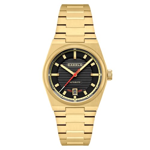 Cadola Men's 41mm Lydden Hill Automatic Grille Gold Watch with Solid Stainless Steel Bracelet CD-1056-AA