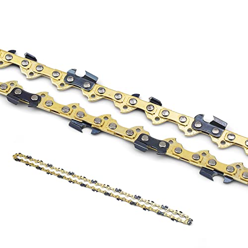 Chaîne de Tronçonneuse à Angle Droit, HASLED Chaînes de Tronçonneuse, Chaîne de Tronçonneuse Faible Rebond, Pour Guide-Chaîne de 16' (48 cm), 1,1 mm Gauge, 59 Maillons d'Entraînement