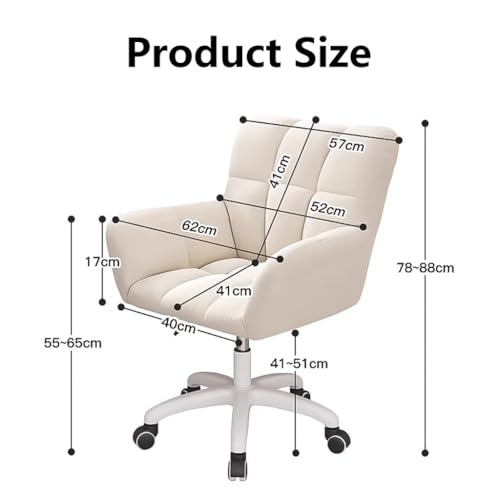 Chaise de bureau ergonomique fauteuil velours confortable pour salle d'étude - 4