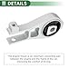 Motoforti Engine Motor Mount, Torque Strut Mounting, for Jeep Renegade 1.4L 2015-2018, No.68257232AA, Silver Tone