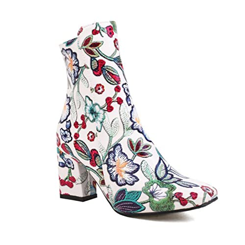 Bottes courtes talon épais stables et bout pointu rétro