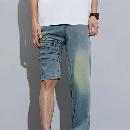 Men's Spring Fall Jeans – Business Casual Denim Pants, Thin Elastic Straight Fashion Trousers4