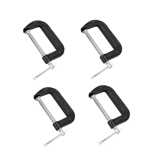 KEJJNYER 4 Pack 3 Inch Heavy Duty Steel C Clamps Set Green