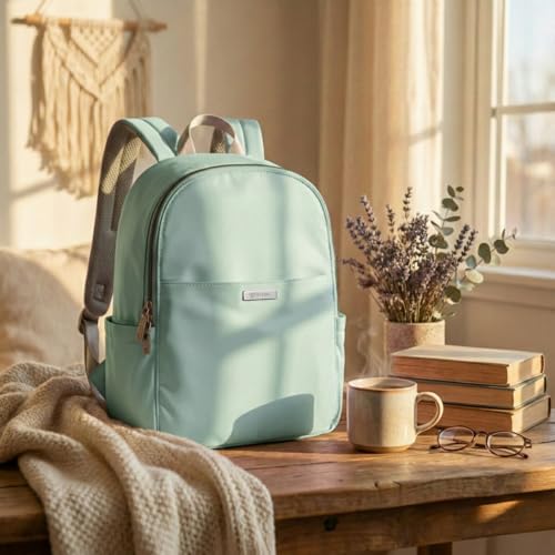 Image of VISMIINTREND College Backpack for Women, Girls |fits 13 Inch Laptop| Nylon Casual Daypack|Stylish Backpack|Bags for Tution | School | Travel |New Year Gifts