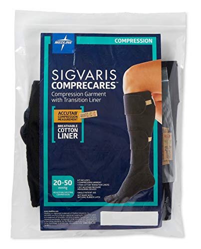 Image of Medline COMPRECARES Reuseable Compression Garment with Accutab System, Helps with Venous Leg Ulcers, Small /Tall
