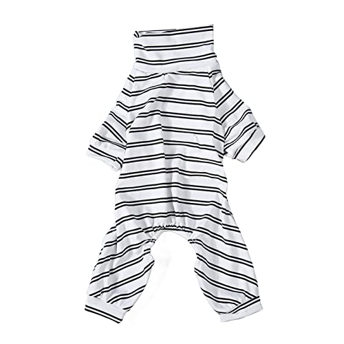 Pajamas de Rayado Lindo Mono de 4 Patas para Interiores al Aire Libre (L)