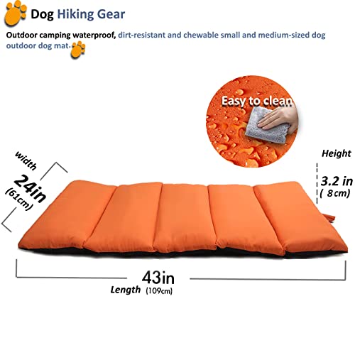 Outdoor Dog Mat Waterproof Outdoor Dog Bed For Medium Large Dogs 43”X 24” Folding Dog Bed For Camping Chewy Travel Dog Bed Dog Camping Gear For Camping Dog Bed. #TOP2