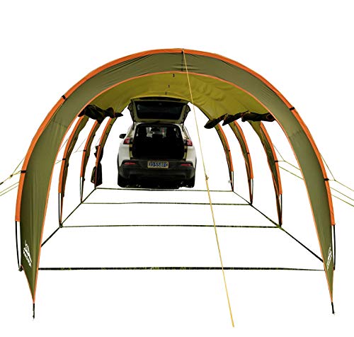 Family Camping Tunnel Tent Top Canopy Cover for Car Trailer BBQ Waterproof Portable 8-10 Person 15x10ft