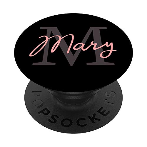 Mary First Name Personalized Monogram M Pastel Pink
