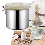 CONIE Brew Straining in a Bag 12"X16", Drawstring Food Strainer Filter Bag for Home Brew Nut Milk Ju