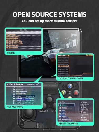 Image of R36S Handheld Game Console, 3.5-inch IPS Display, 64GB Storage, Linux System, 8-Hour Battery Life (Black)