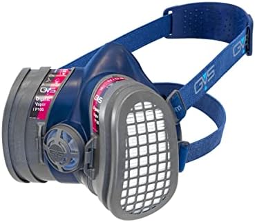 GVS SPR657 Elipse Low Profile Mask with Filters for Dust, Organic Gases and Vapors, M/L