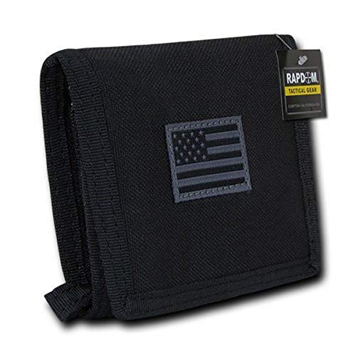 Rapdom mens Tactical RAPDOM Tactical Wallet, Black, 4.75 x 3.5 x .75