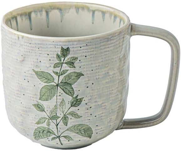Green Patterned Ceramic Cup Office Canteen Latte Art Coffee Water Cups