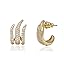 Illusion Stud Earrings-Yellow Gold