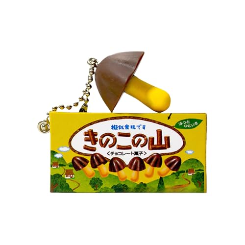 BUBEFSKD Llavero de Chocolate de Setas Con Embalaje en Miniatura Replicas de Alimentos Realistas Hermoso Accesorio Para Mochilas Llaves Y Teléfono Encanto Realista Llavero de Comida, Mushroom