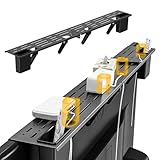 Fácil de usar: el cojín de protección anti-scratch evita los rasguños y el desgaste en el televisor, y las convenientes cajas de almacenamiento de control remoto en ambos extremos del estante le permiten organizar y almacenar los controles remotos en su televisor y una caja establecida fácilmente dentro alcanzar.