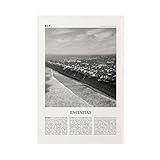 NEOHI Encinitas Impression sur toile Motif vagues noires et blanches, San Diego, Californie, États-Unis, Paysage de la ville des États-Unis 30 x 45 cm