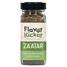 زعتر زعتر/زعتر/زهتار مزيج التوابل من فلافور كيكر | 1.8 أونصة | مزيج التوابل اللبناني التقليدي | زهتار التوابل لكل شيء | بدون إضافات، بدون مواد حافظة