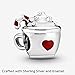 Pandora Jewelry Warm Cocoa Sterling Silver Charm, No Gift Box