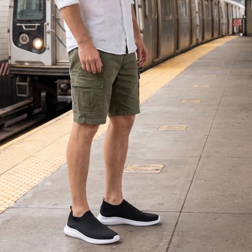 Image of TIOSEBON Men's Slip On Walking Shoes Arch Support Knit Mesh Lightweight Casual Comfortable Gym Workout Running Tennis Travel Standing Sneakers