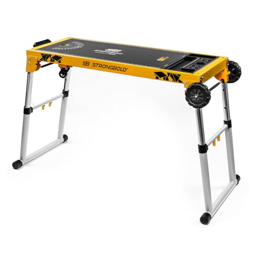 STRONGBOLD StrongBench B910 ❘ Multifunktionaler Werkstatttisch ❘ Höhenverstellbare Werkbank Werkstatt mit Höhenverstellbarer Arbeitsplattform...
