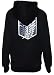 UGET Women's Attack on Titan Long Sleeve Hoodies Sweater Jacket Costume Coats Asia XXL Black
