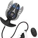 BDSMYEE Inflable Plug Anal con Vibración para Mujer Hombre, Juguetes eróticos para pareja sexuales