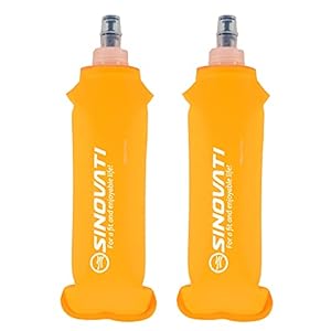 SINOVATI Faltbare Trinkflaschen Orange 500ml 2er Pack