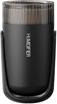 Mini Humidifier with LED Starry Sky Projector, 2 Mist Modes, Silent Operation, USB Powered (black)