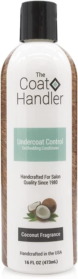 The Coat Handler Undercoat Control Deshedding Dog Conditioner Coconut Milk Fragrance, 16 oz - Combats and Reduces Shedding, Undercoat…