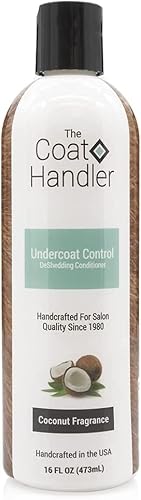 The Coat Handler Undercoat Control Deshedding Dog Conditioner Coconut Milk Fragrance, 16 Oz - Combats And Reduces Shedding, Undercoat Removal, Fights Excessive Hair Shed, Omega 3 And 6 Rich, Usa Made #TOP10