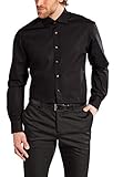ETERNA Langarm Hemd MODERN FIT Popeline unifarben W45 Langarm, Schwarz