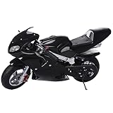 50cc Kids Dirt Bike, 2-Stroke Gas Power Motocross, Mini Pocket Bike with Front Rear Disc Brakes, Rubber Handlebar, 1.25L Gas Tank, Birthday Gifts for Boys Girls