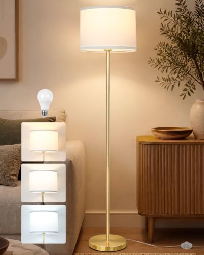 Image of JUNNAI Floor Lamps for Living Room, 157CM Modern Standing Lamp- Gold