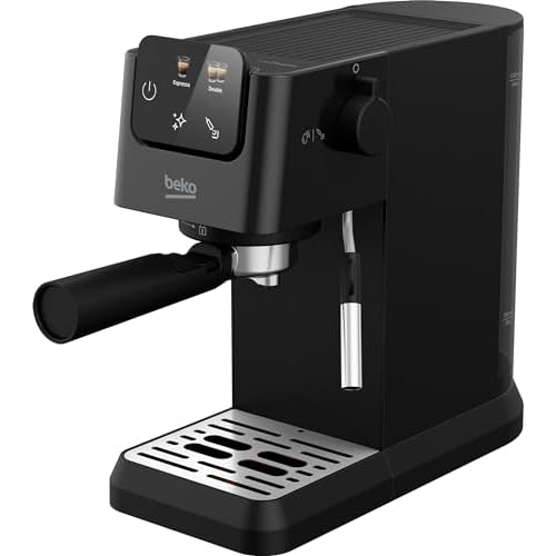 Beko CaffeExpertoTM CEP5302B Manual Espresso machine | Colour Touch Display | Integrated Milk Frother | Dual Nozzle | 15 Bar pressure | Black | Easy cleaning
