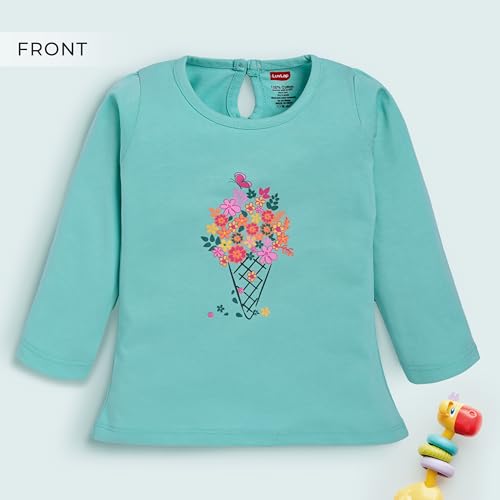 Image of LuvLap Baby Girls 100% Cotton Full Sleeve Girls Top, Pack of 02