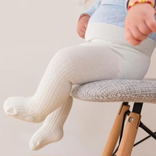 Baby Girls Cable Knit Tights Comfy Fleece Lined Warm Leggings Stockings Infants Toddlers Soft Cotton Pantyhose for Winter3