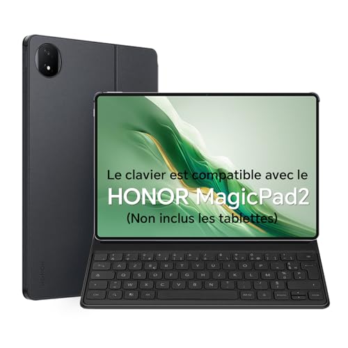 HONOR Clavier MagicPad2, Smart Bluetooth Keyboard sans Fil Tablette, Positionnement Magnétique, l'angle d'inclinaison de 60°, Connexion en Un clic, Noir