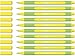 Produktbild Schneider Line-Up Fineliner (Dreikantfineliner, Strichstärke 0.4mm, Gehäuse aus biobasiertem Kunststoff) neon-yellow, 10 Stück