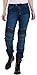 Produktbild Qaswa Damen Motorradhose Jeans Motorrad Hose Motorradrüstung Schutzauskleidung Motorcycle Biker Pants, W30-L29, Blue